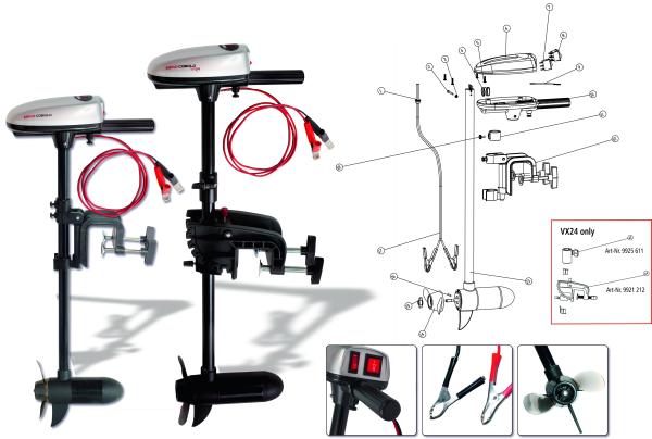 VX24 Cobold elektromos csónakmotor